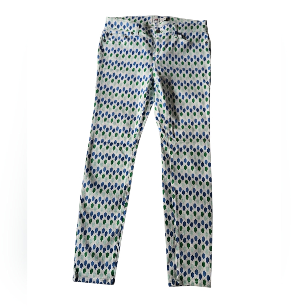 VINEYARD VINES Ikat Dot Print Denim Jeans | SZ 8 - Picture 3 of 11